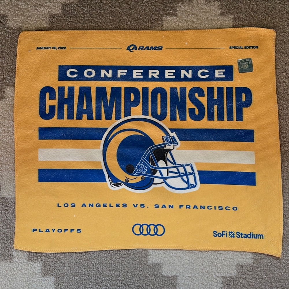 NWT Los Angeles Rams NFC Conference Championship Rally Towel Limited Edition